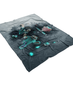 Minecraft Fleece Blanket Minecraft Love Flex Grey Blanket - Lusy Store