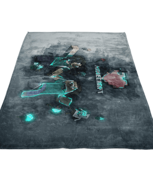 Minecraft Fleece Blanket Minecraft Love Flex Grey Blanket - Lusy Store
