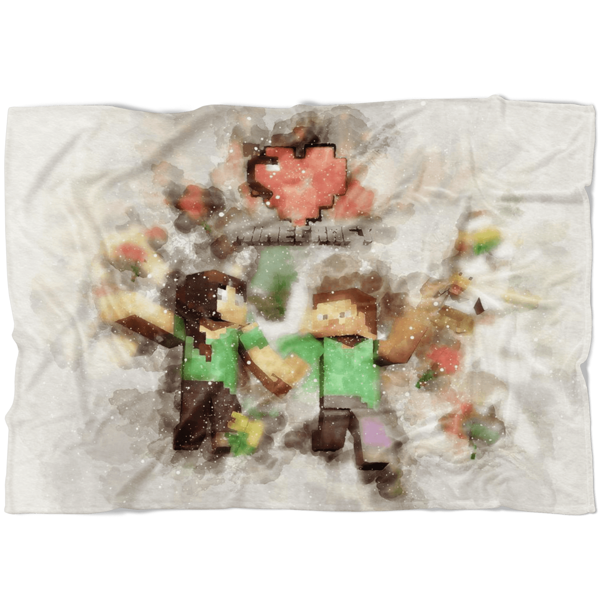 Minecraft Fleece Blanket Minecraft Love GreyBlanket LS0807 - Lusy Store