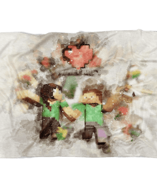 Minecraft Fleece Blanket Minecraft Love GreyBlanket LS0807 - Lusy Store