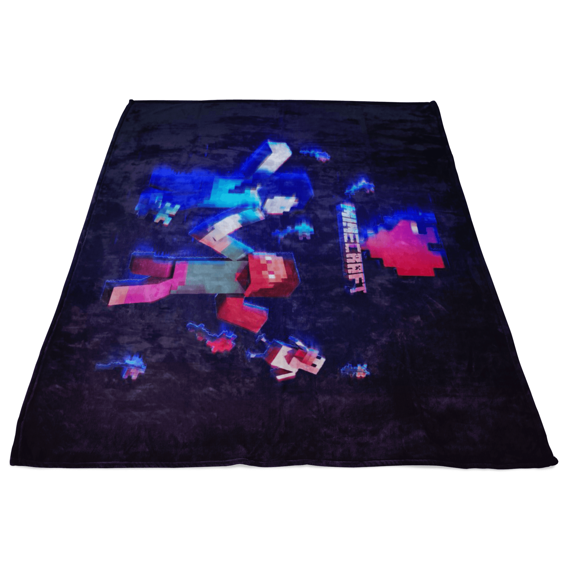 Minecraft Fleece Blanket Minecraft Love Hologram Black Blanket - Lusy Store