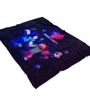 Minecraft Fleece Blanket Minecraft Love Hologram Black Blanket - Lusy Store
