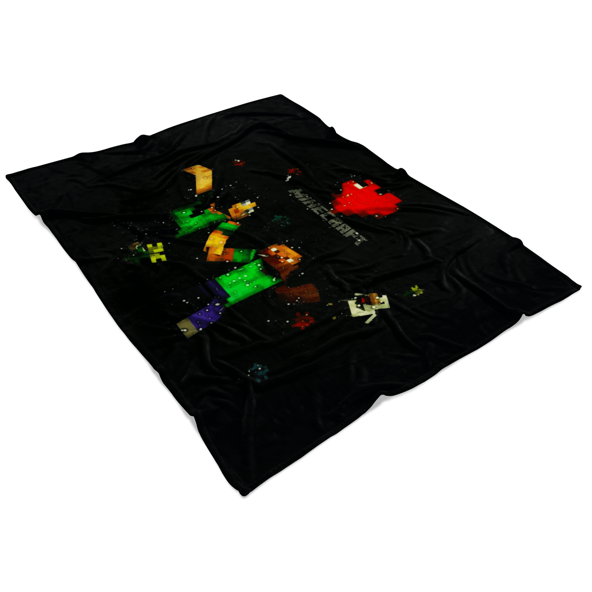 Minecraft Fleece Blanket Minecraft Love Magic Night Black Blanket - Lusy Store
