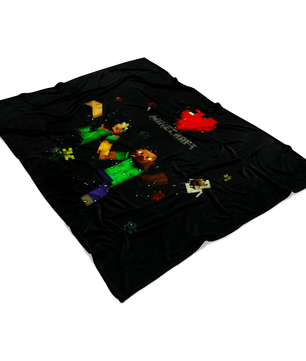 Minecraft Fleece Blanket Minecraft Love Magic Night Black Blanket - Lusy Store