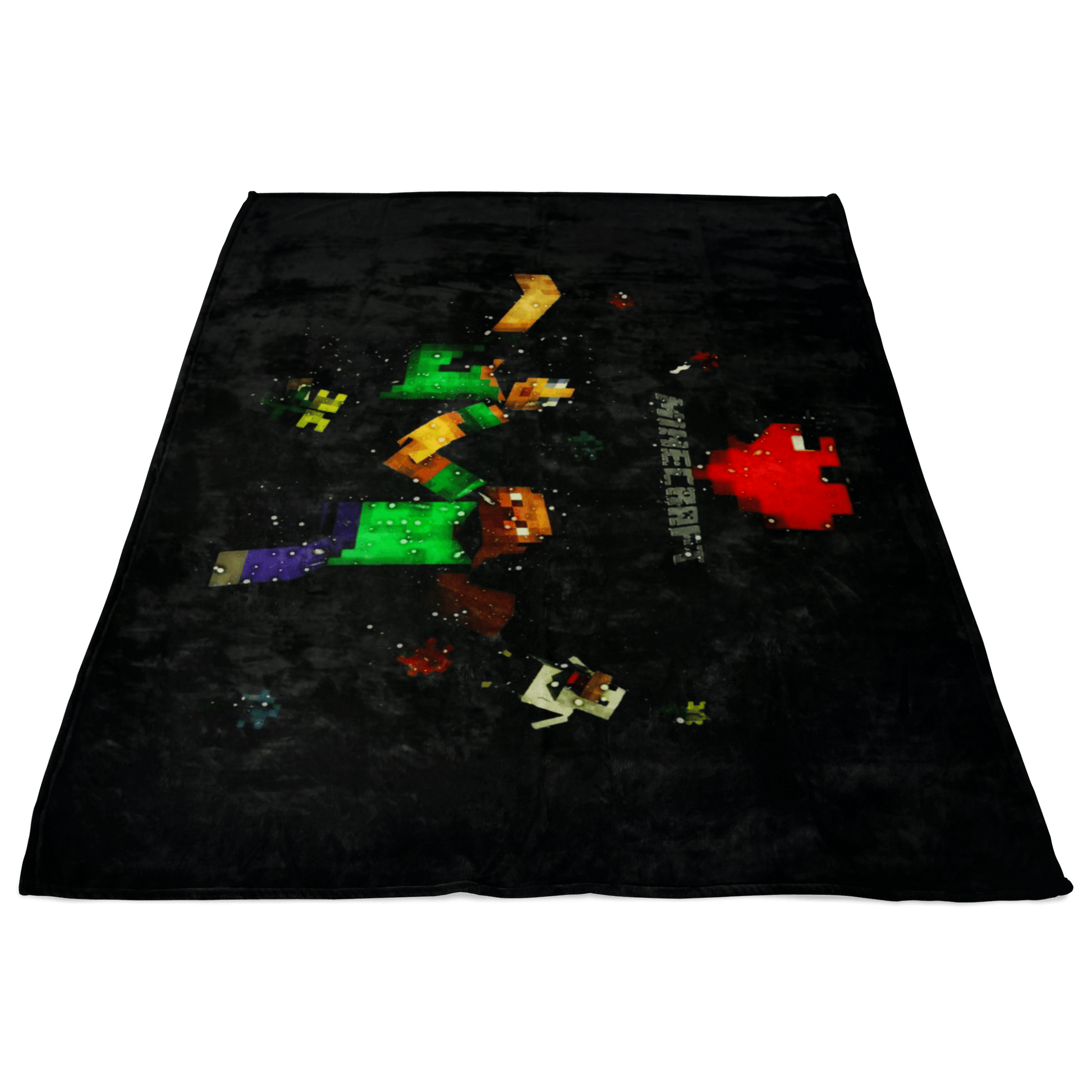 Minecraft Fleece Blanket Minecraft Love Magic Night Black Blanket - Lusy Store