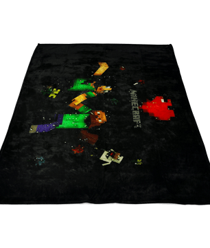 Minecraft Fleece Blanket Minecraft Love Magic Night Black Blanket - Lusy Store
