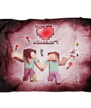 Minecraft Fleece Blanket Minecraft Love Pink Blanket LS0780 - Lusy Store
