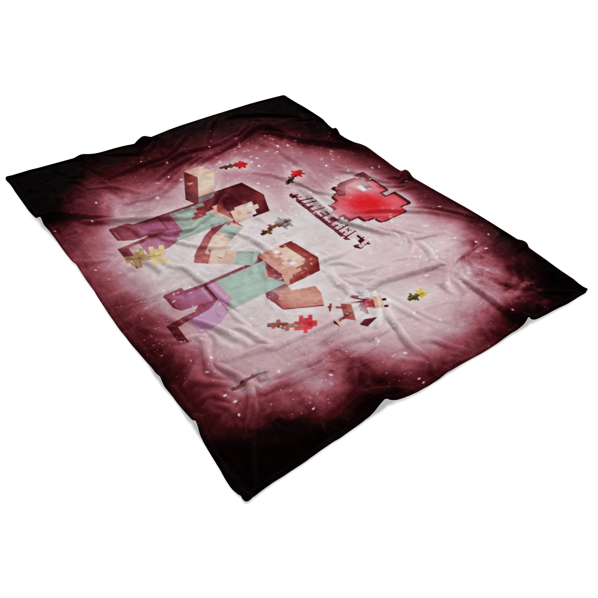 Minecraft Fleece Blanket Minecraft Love Pink Blanket LS0780 - Lusy Store