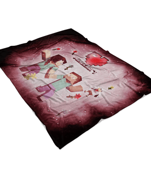 Minecraft Fleece Blanket Minecraft Love Pink Blanket LS0780 - Lusy Store