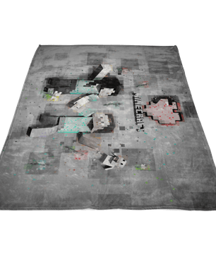 Minecraft Fleece Blanket Minecraft Love Pixels Grey Blanket - Lusy Store