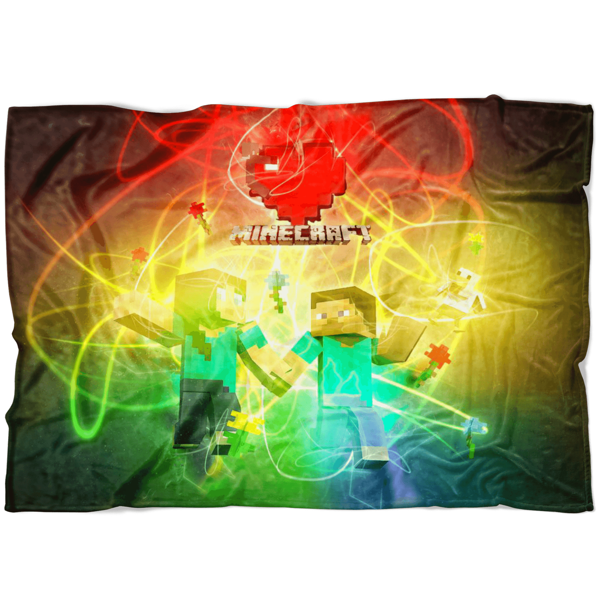 Minecraft Fleece Blanket Minecraft Love Plasma Colorful Blanket - Lusy Store