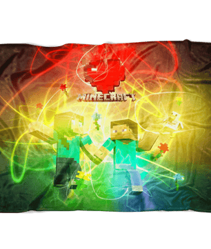 Minecraft Fleece Blanket Minecraft Love Plasma Colorful Blanket - Lusy Store