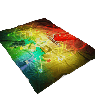 Minecraft Fleece Blanket Minecraft Love Plasma Colorful Blanket - Lusy Store