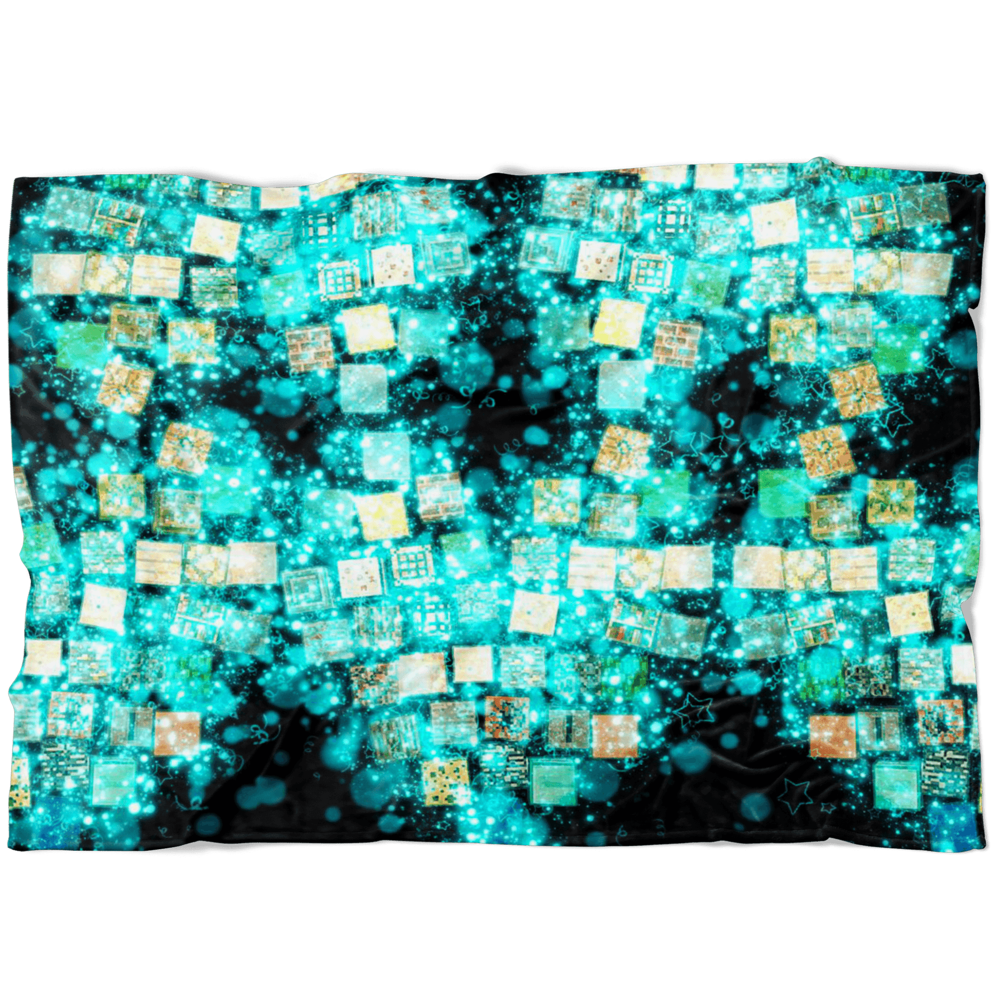 Minecraft Fleece Blanket Minecraft Note Block Blue Blanket - Lusy Store
