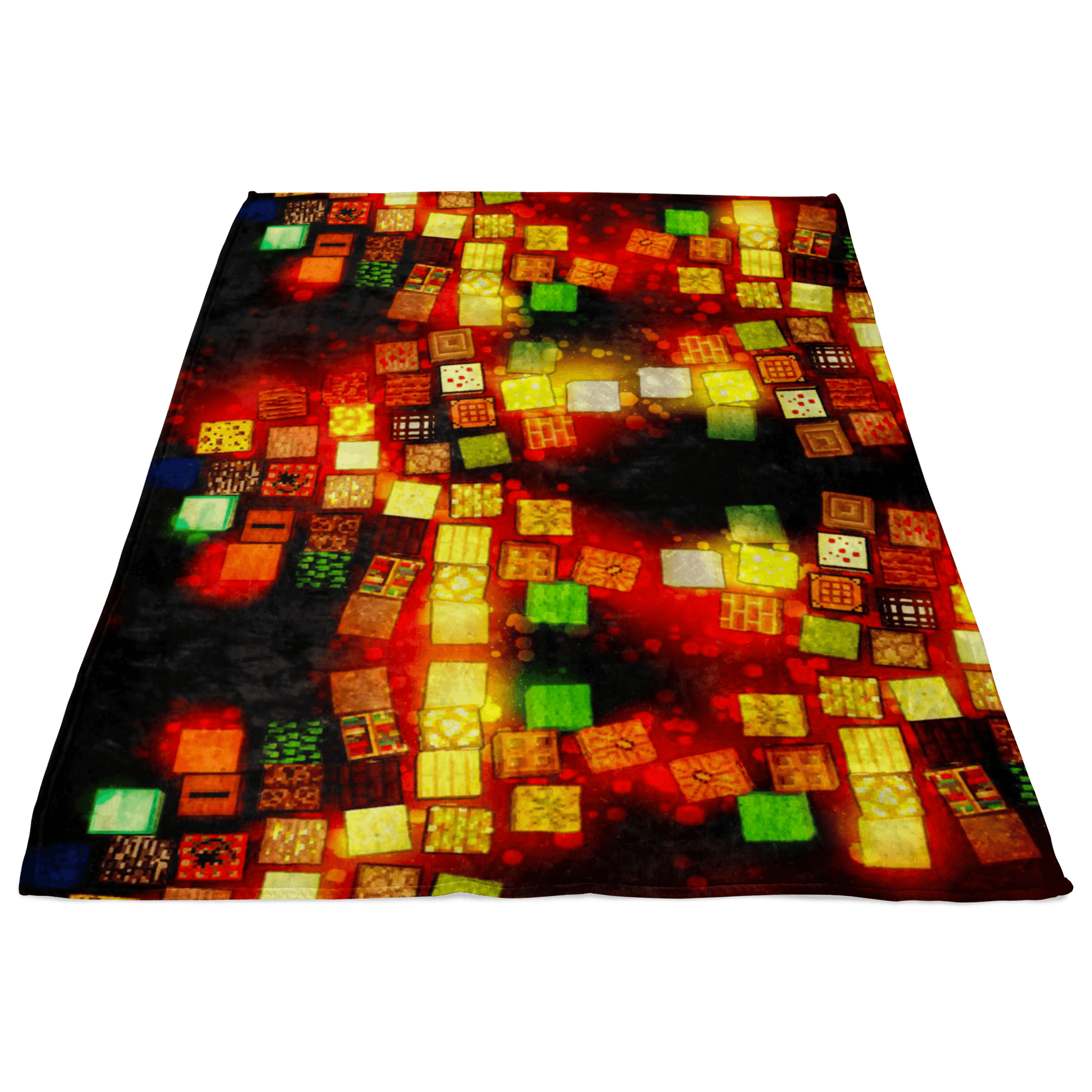 Minecraft Fleece Blanket Minecraft Note Block Brightum Black Blanket - Lusy Store