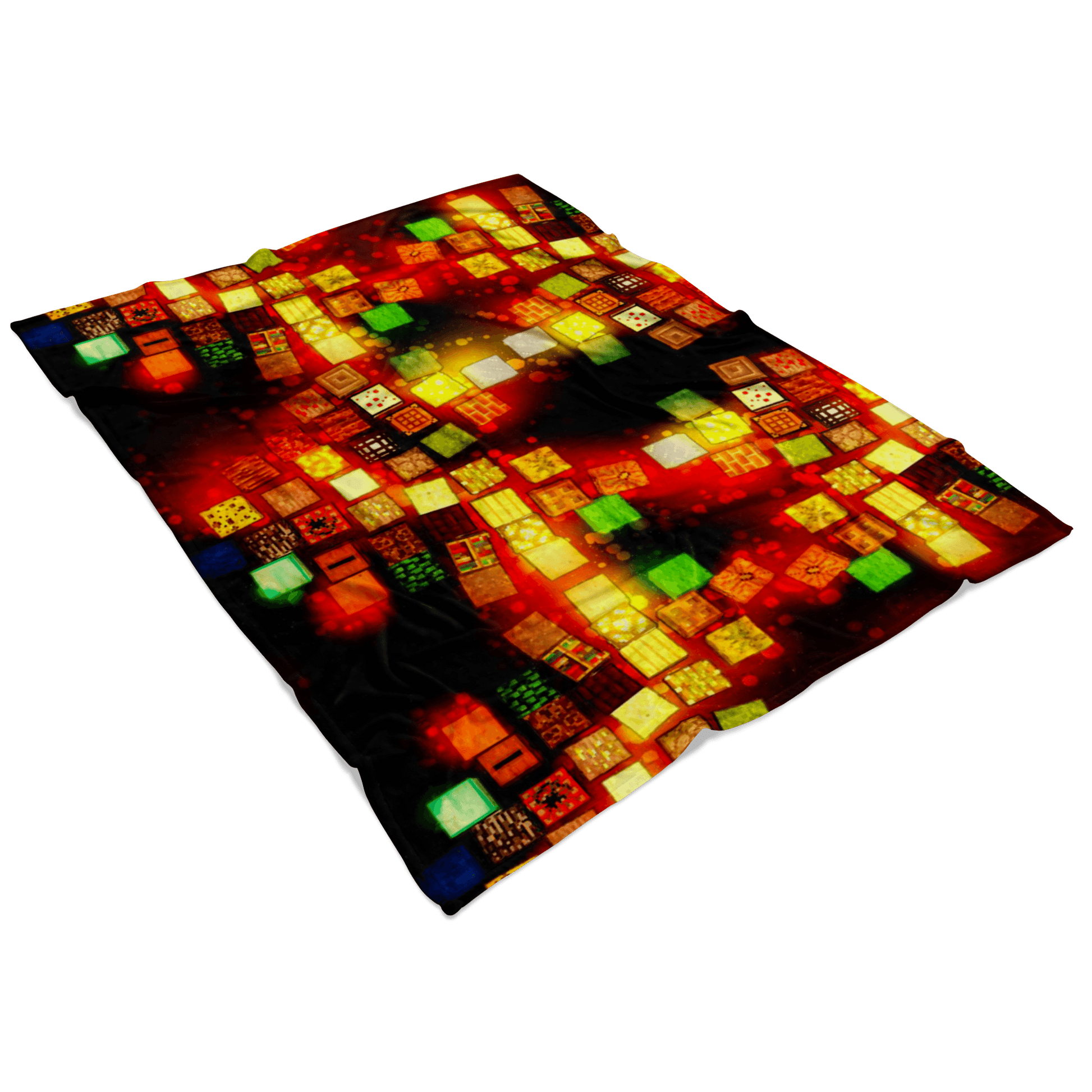 Minecraft Fleece Blanket Minecraft Note Block Brightum Black Blanket - Lusy Store