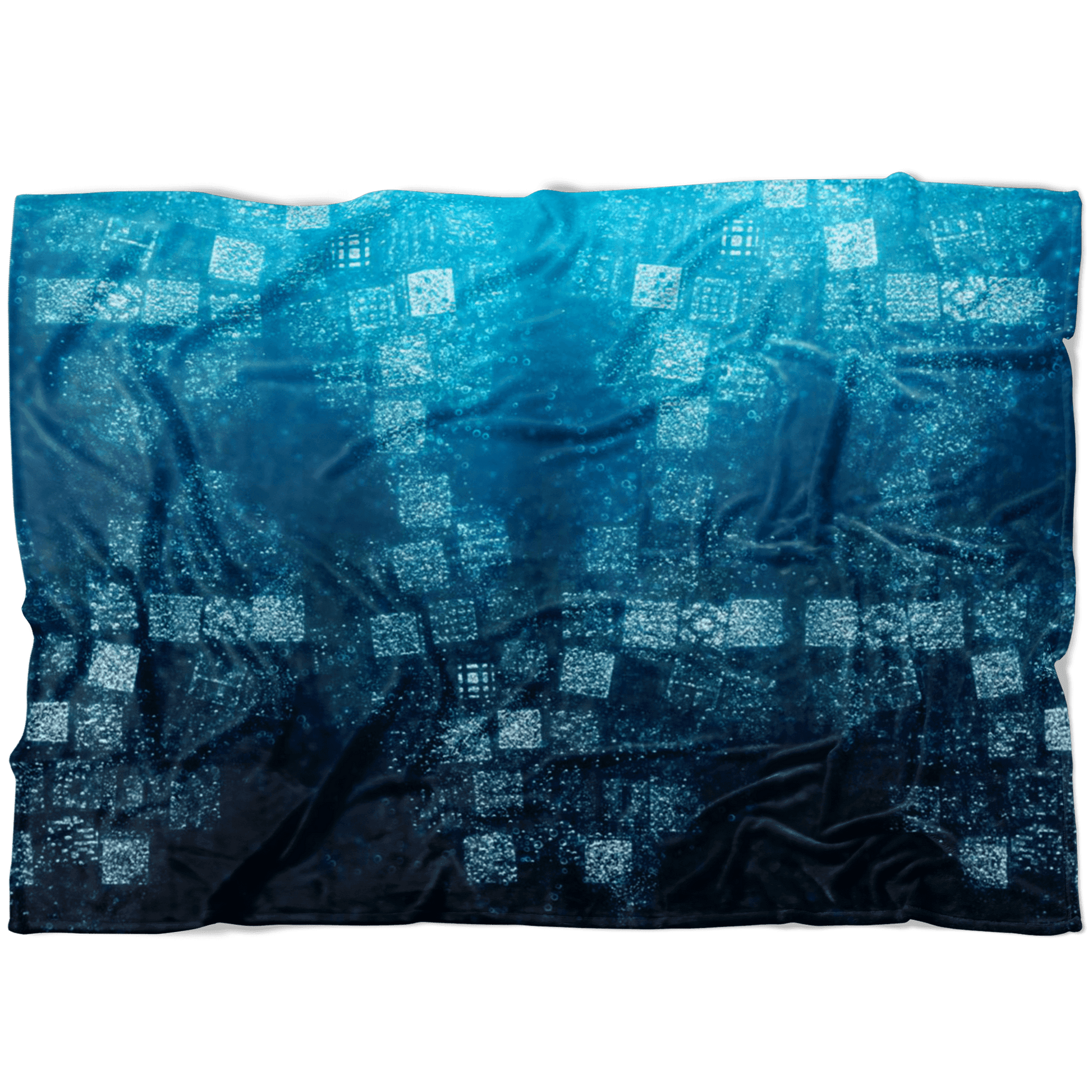 Minecraft Fleece Blanket Minecraft Note Block Bubbles Blue Blanket - Lusy Store