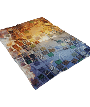 Minecraft Fleece Blanket Minecraft Note Block Champions Colorful Blanket - Lusy Store