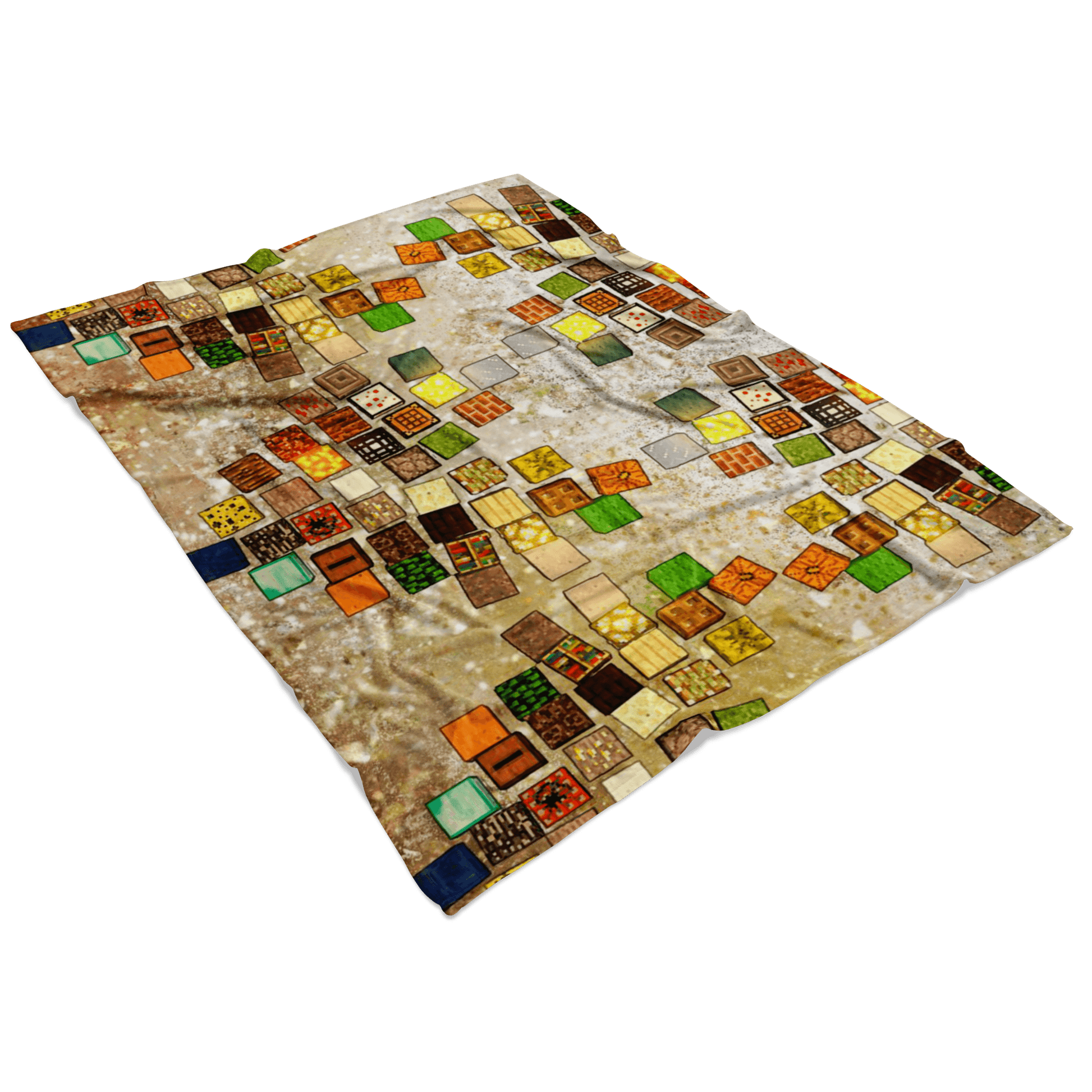 Minecraft Fleece Blanket Minecraft Note Block Cortisol Brown Blanket - Lusy Store