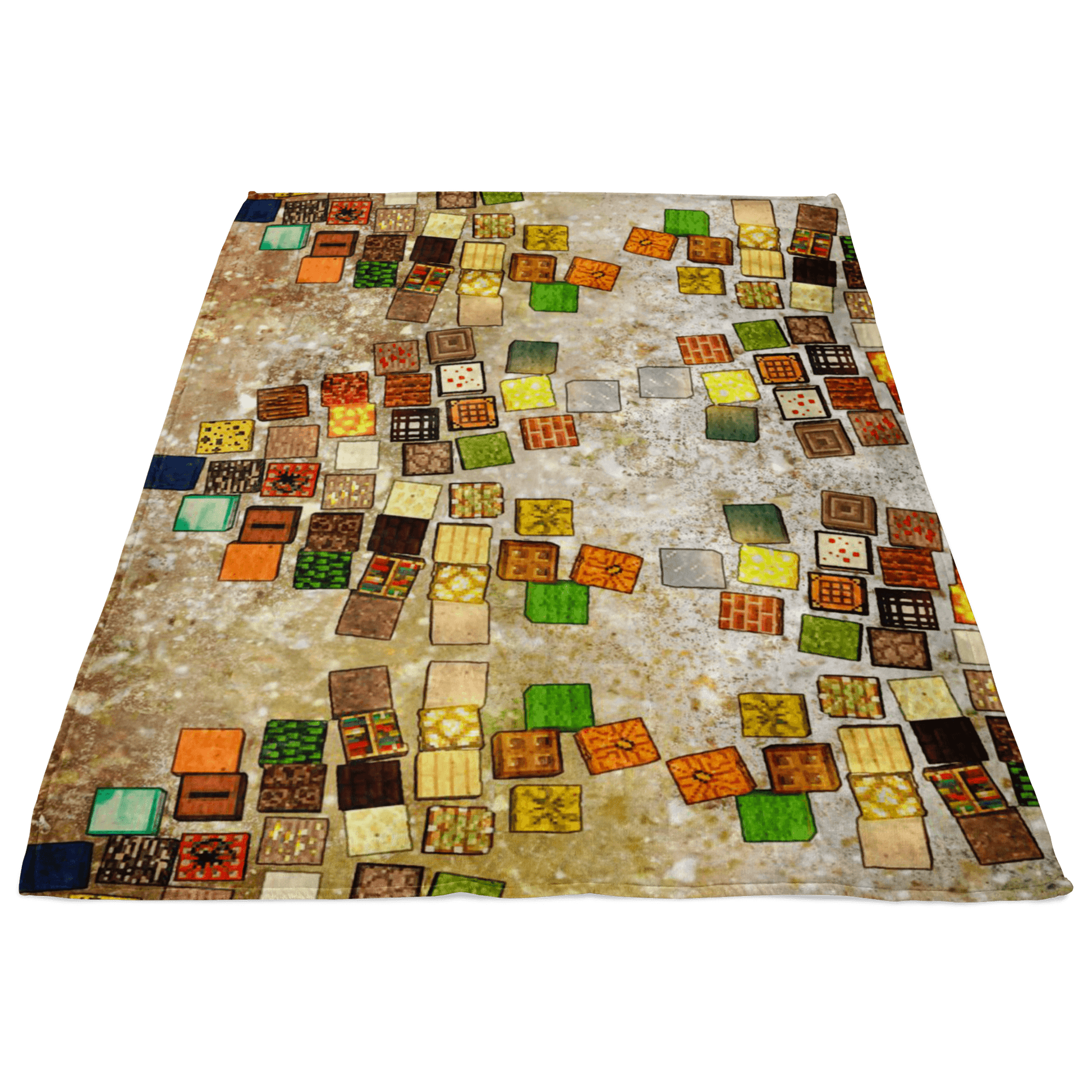 Minecraft Fleece Blanket Minecraft Note Block Cortisol Brown Blanket - Lusy Store