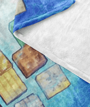 Minecraft Fleece Blanket Minecraft Note Block Electric Blue Blanket - Lusy Store