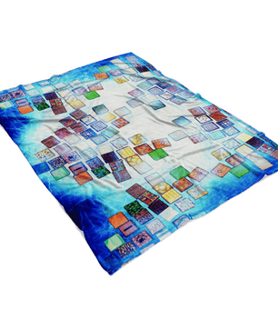 Minecraft Fleece Blanket Minecraft Note Block Electric Blue Blanket - Lusy Store