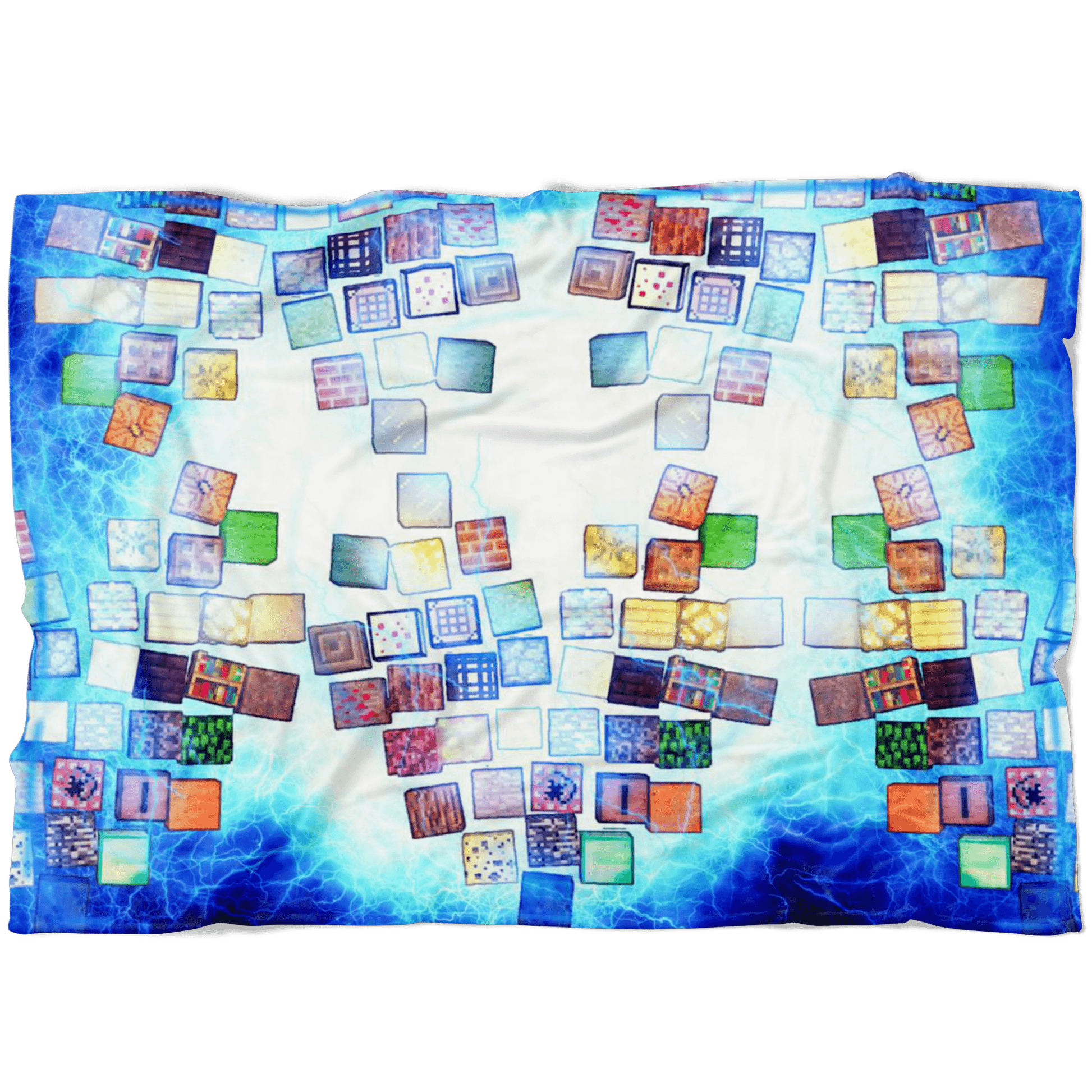 Minecraft Fleece Blanket Minecraft Note Block Electric Blue Blanket - Lusy Store