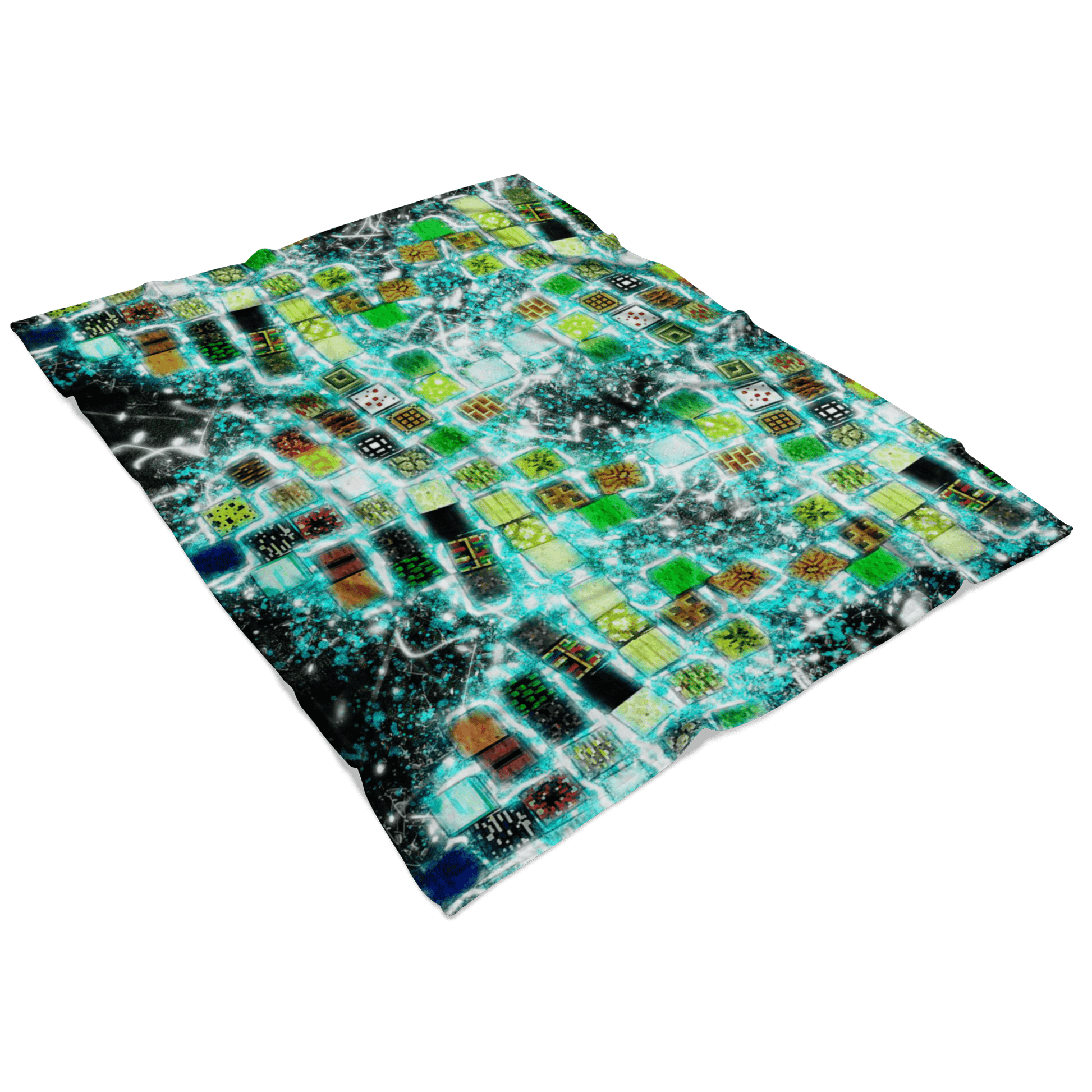 Minecraft Fleece Blanket Minecraft Note Block Frozen Glory Black Blanket - Lusy Store