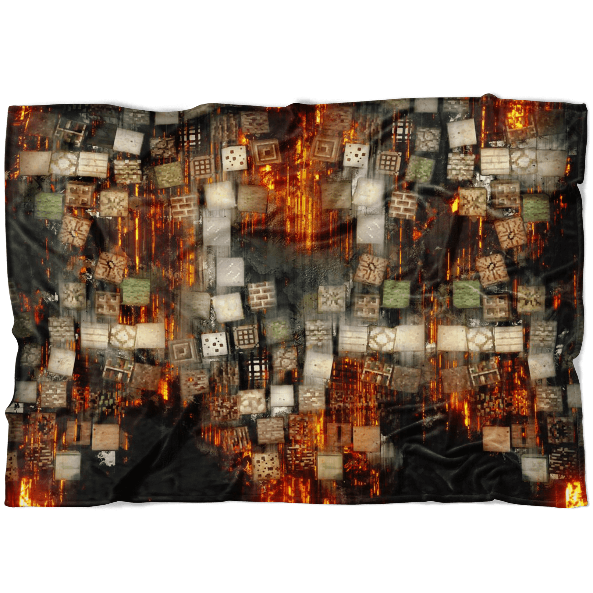 Minecraft Fleece Blanket Minecraft Note Block Fury Black Blanket - Lusy Store