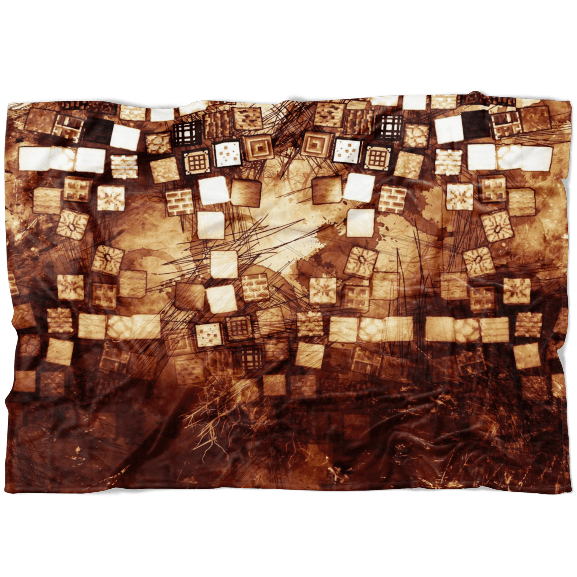 Minecraft Fleece Blanket Minecraft Note Block Grunge Black Blanket - Lusy Store
