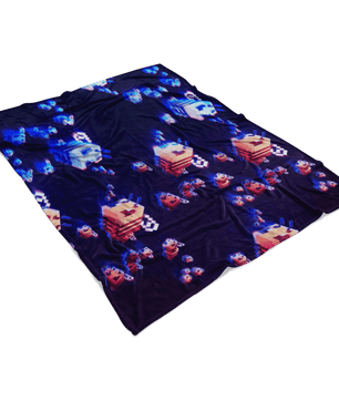 Minecraft Fleece Blanket Minecraft Note Block Hologram Black Blanket - Lusy Store