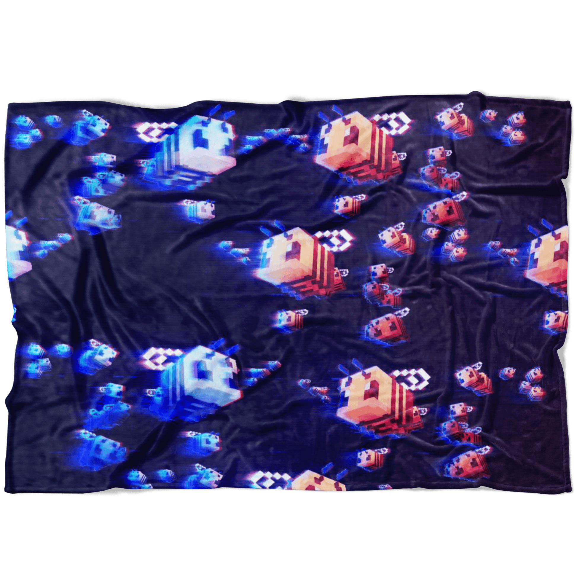 Minecraft Fleece Blanket Minecraft Note Block Hologram Black Blanket - Lusy Store