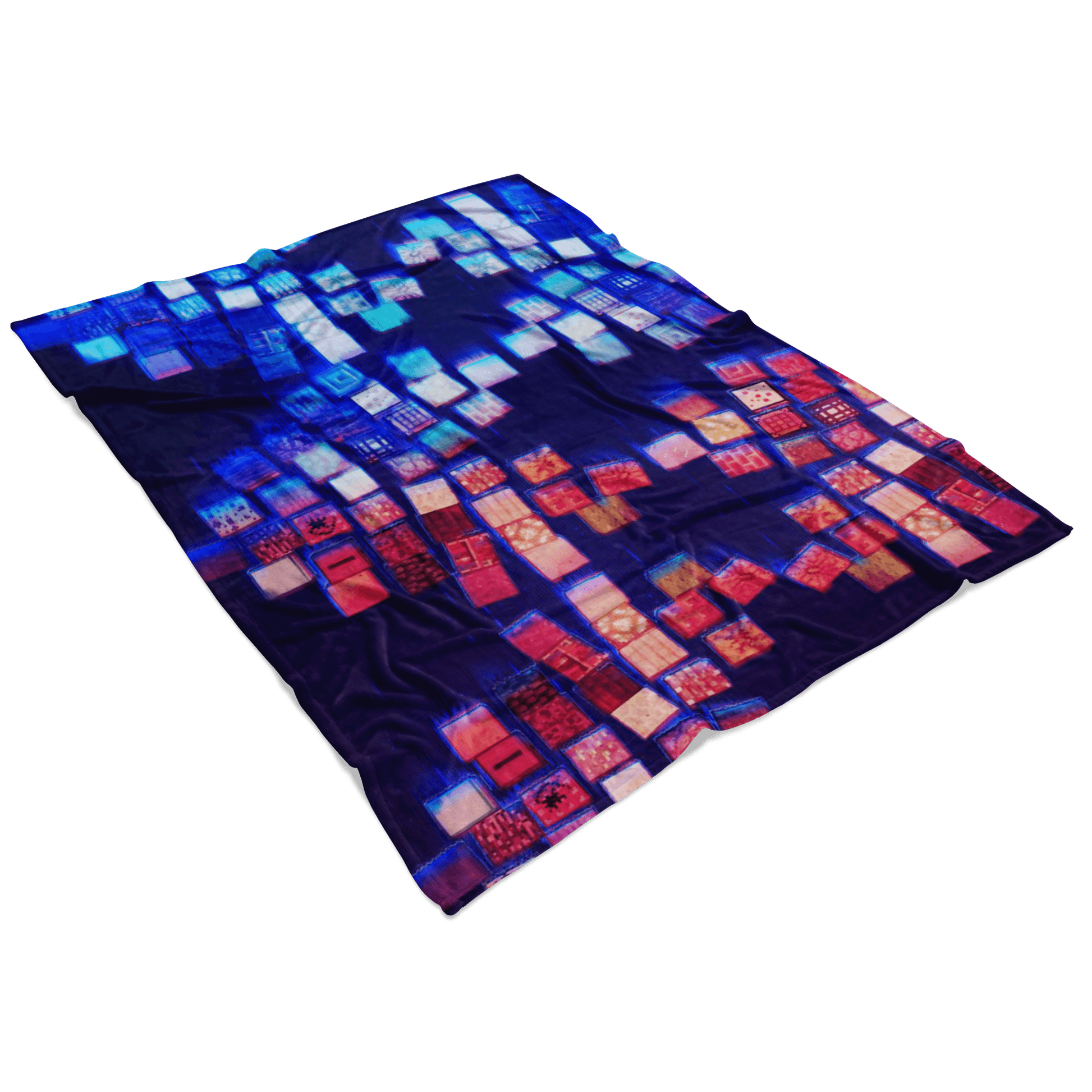 Minecraft Fleece Blanket Minecraft Note Block Hologram Black Blanket Warm And Super Comfortable - Lusy Store
