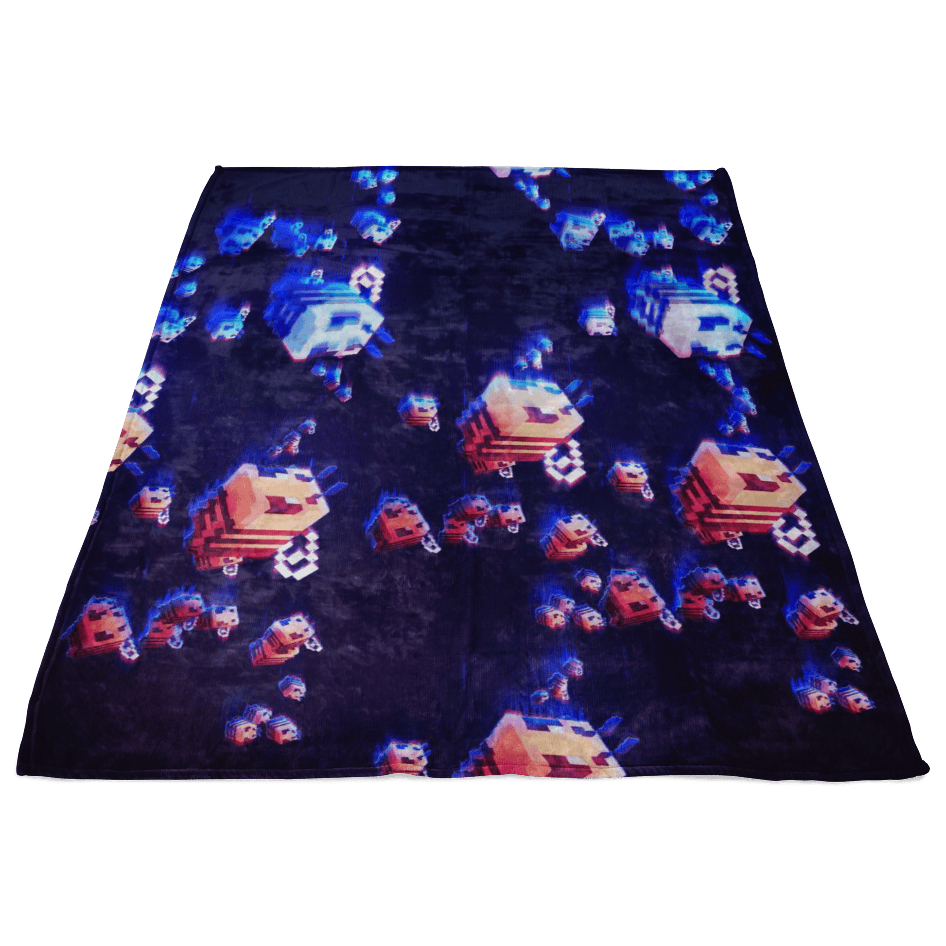 Minecraft Fleece Blanket Minecraft Note Block Hologram Black Blanket - Lusy Store