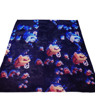 Minecraft Fleece Blanket Minecraft Note Block Hologram Black Blanket - Lusy Store