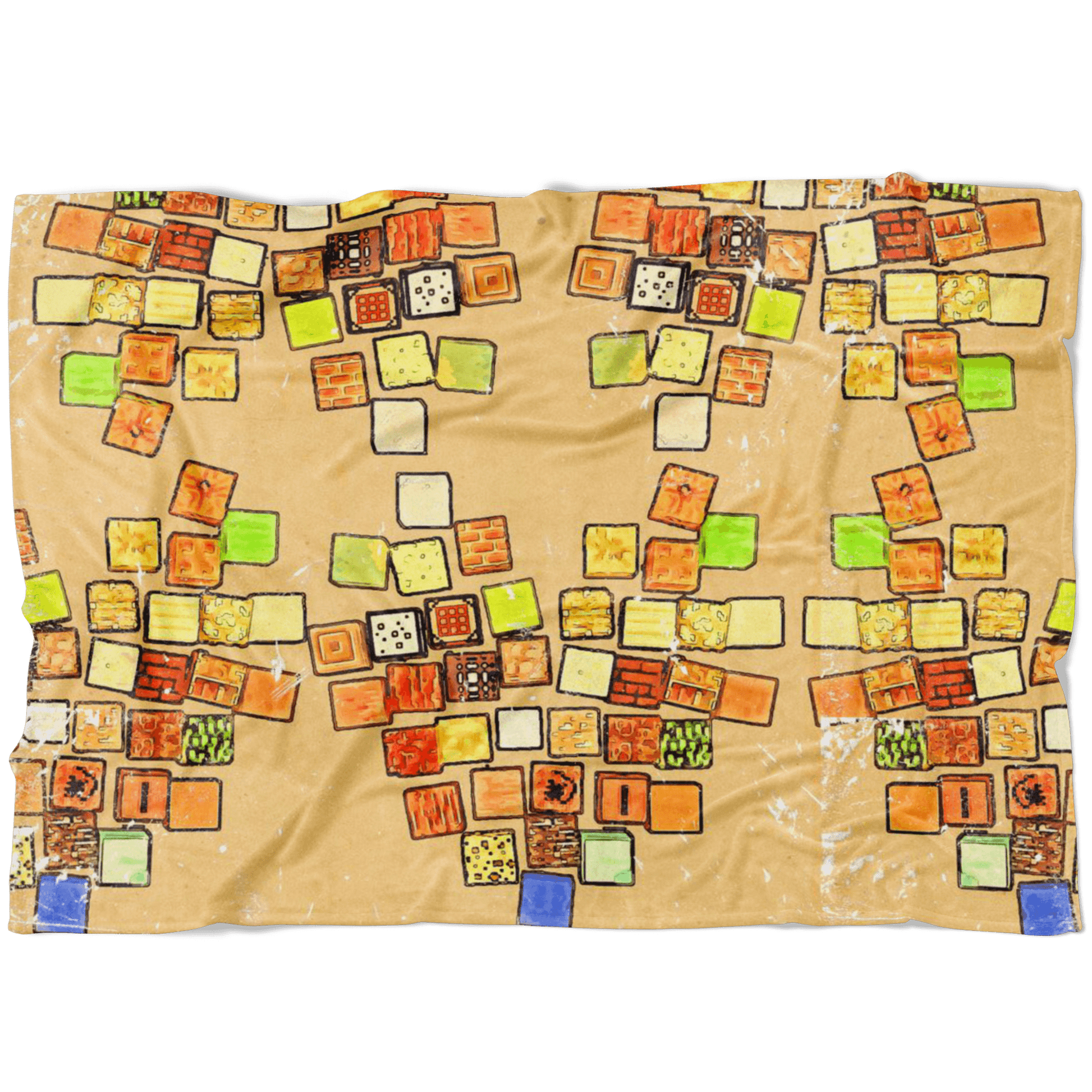Minecraft Fleece Blanket Minecraft Note Yellow Blanket LS0746 - Lusy Store