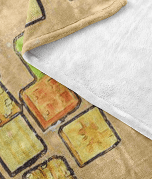 Minecraft Fleece Blanket Minecraft Note Yellow Blanket LS0746 - Lusy Store