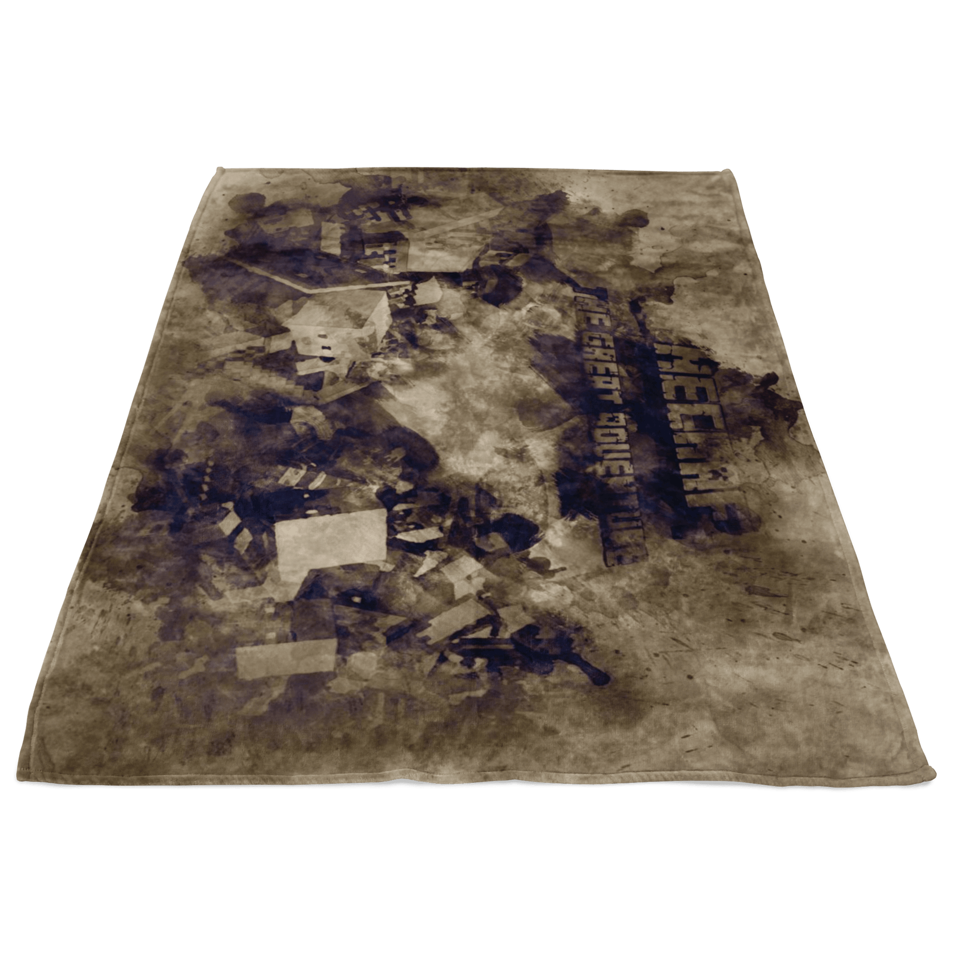 Minecraft Fleece Blanket Minecraft War Antiq Watercolor Grey Blanket - Lusy Store