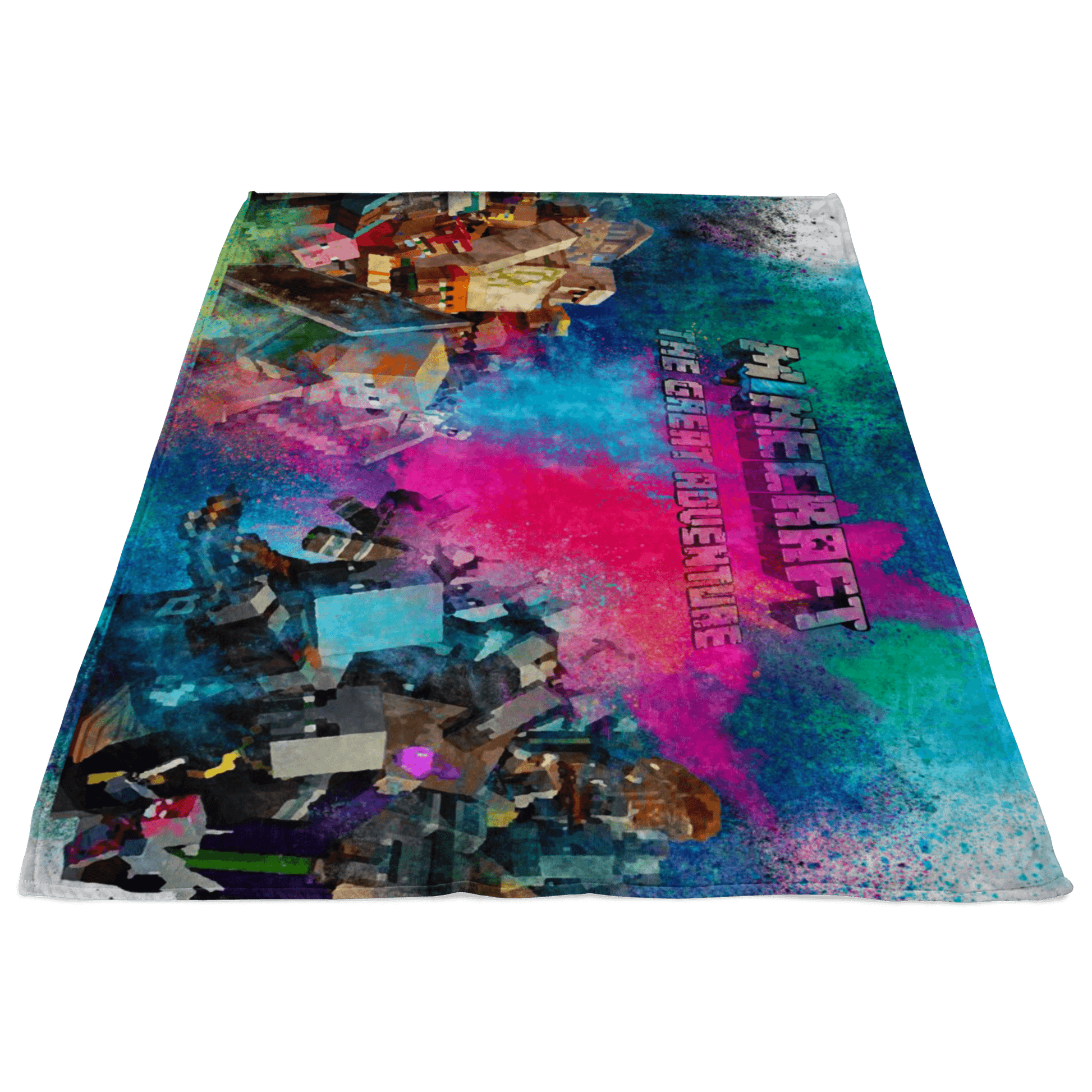 Minecraft Fleece Blanket Minecraft War Color Dust Blue Blanket - Lusy Store