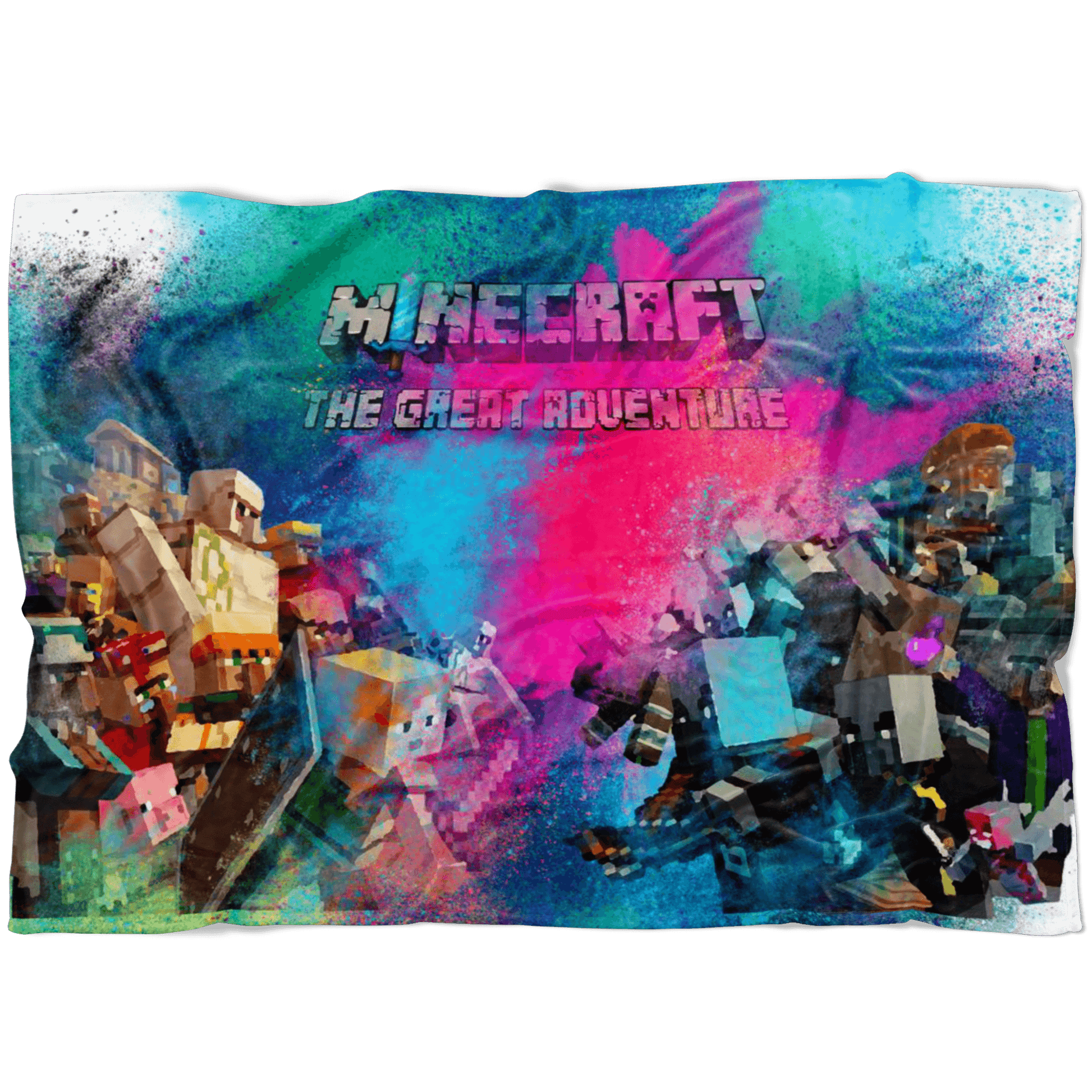 Minecraft Fleece Blanket Minecraft War Color Dust Blue Blanket - Lusy Store