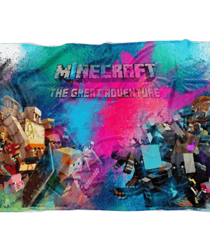 Minecraft Fleece Blanket Minecraft War Color Dust Blue Blanket - Lusy Store