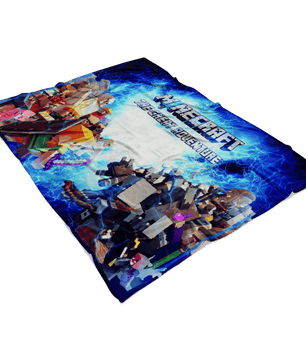 Minecraft Fleece Blanket Minecraft War Electric Blue Blanket - Lusy Store