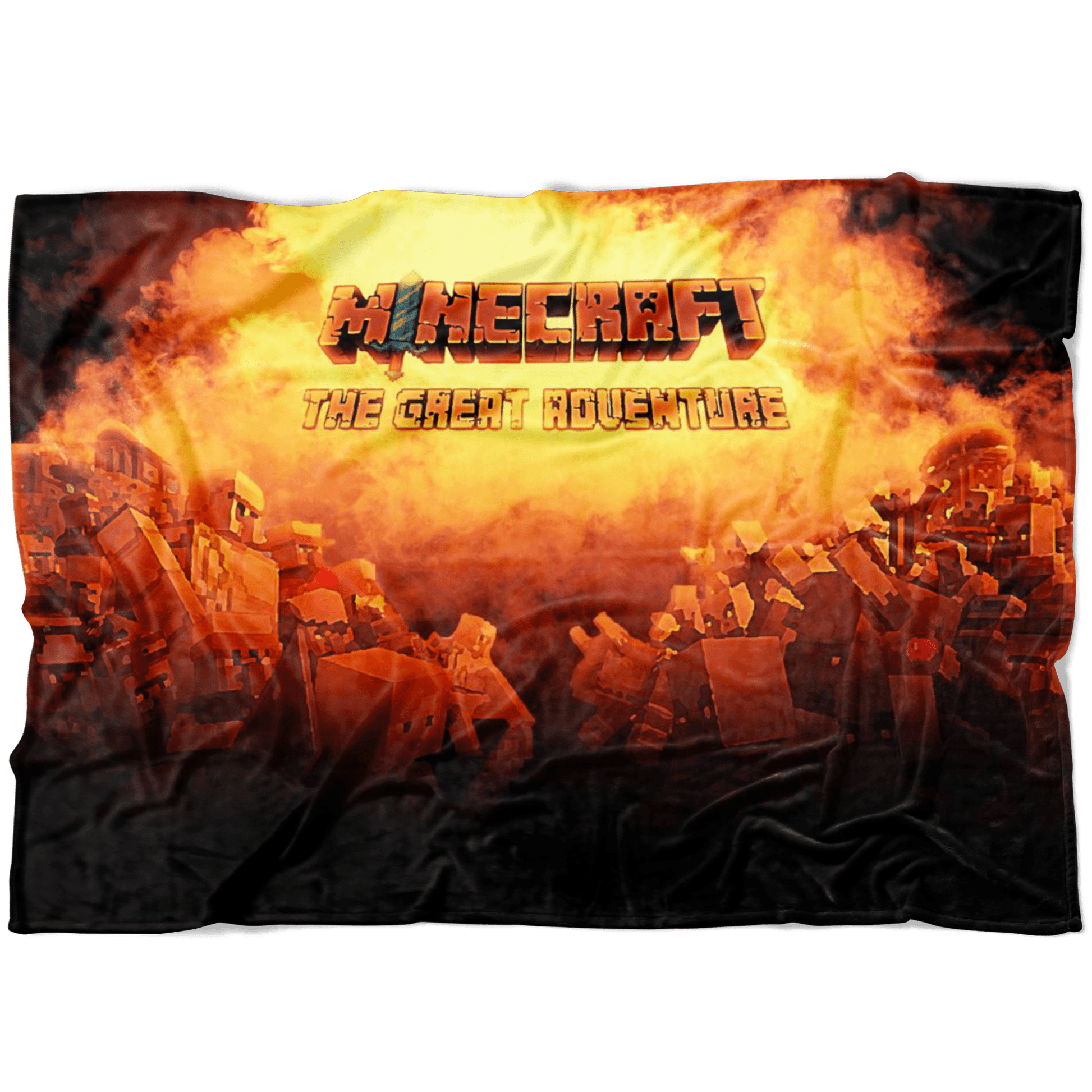 Minecraft Fleece Blanket Minecraft War Fervent Black Blanket - Lusy Store