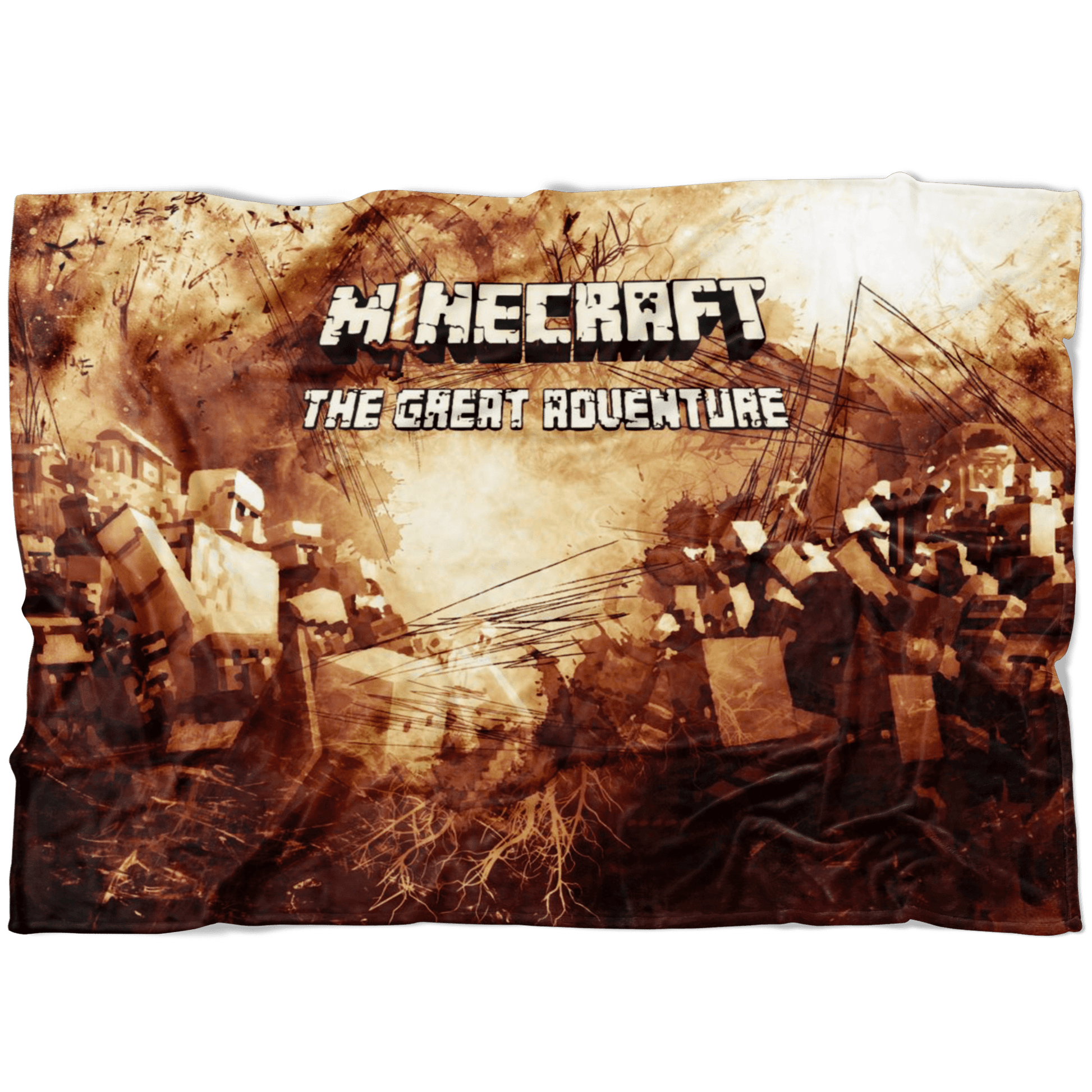 Minecraft Fleece Blanket Minecraft War Grunge Black Blanket - Lusy Store