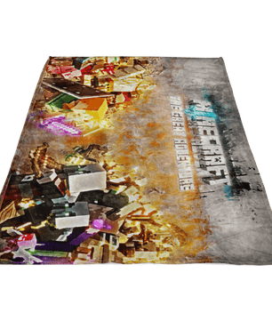 Minecraft Fleece Blanket Minecraft War Grunge Grey Blanket Warm And Super Comfortable Best Gift For Kids - Lusy Store