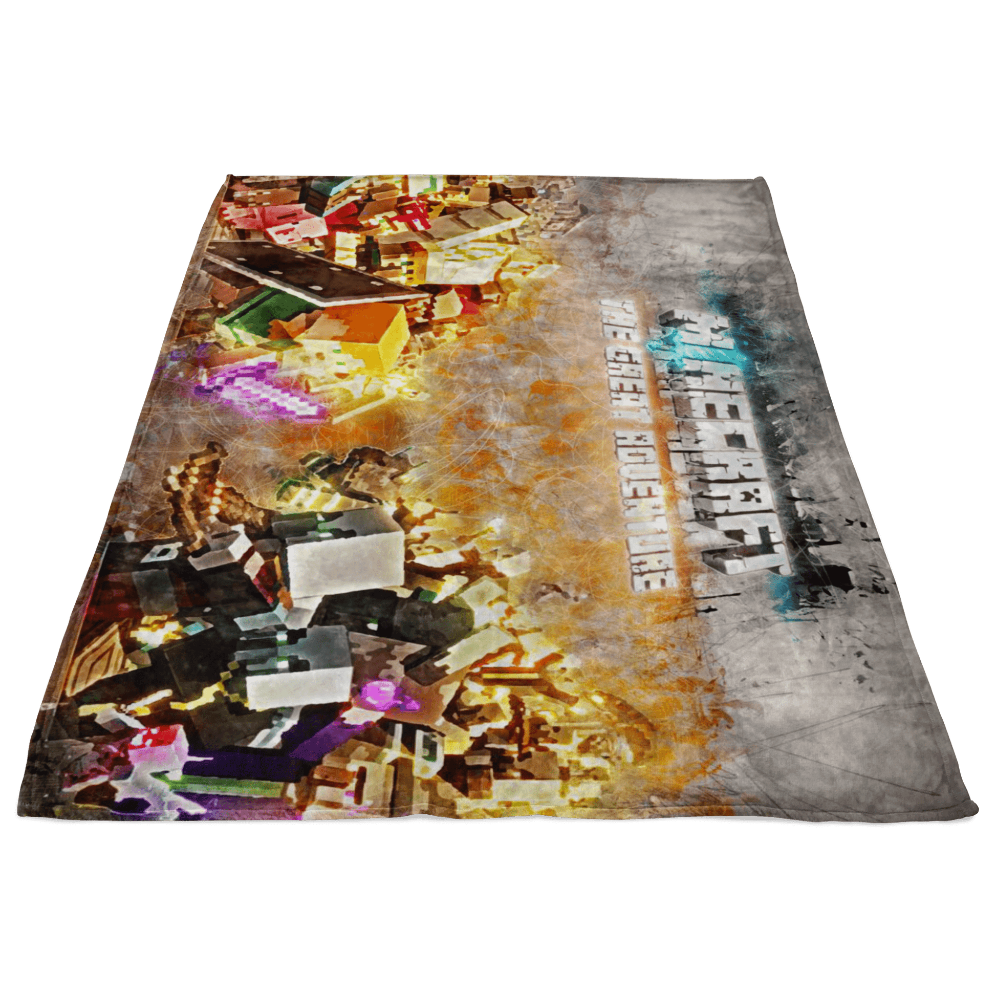 Minecraft Fleece Blanket Minecraft War Grunge Grey Blanket Warm And Super Comfortable Best Gift For Kids - Lusy Store