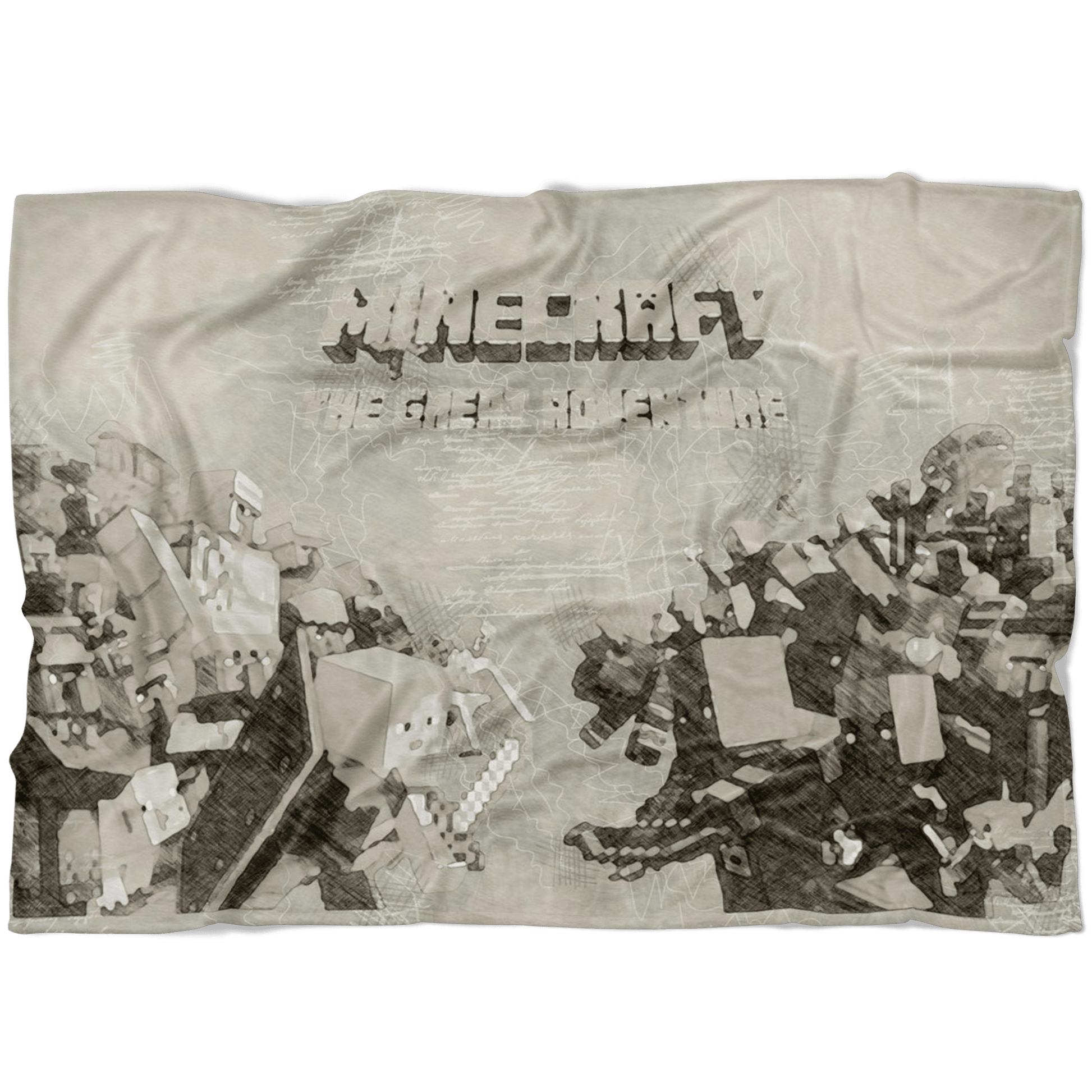 Minecraft Fleece Blanket Minecraft War Leonardo Grey Blanket - Lusy Store
