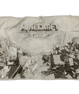 Minecraft Fleece Blanket Minecraft War Leonardo Grey Blanket - Lusy Store