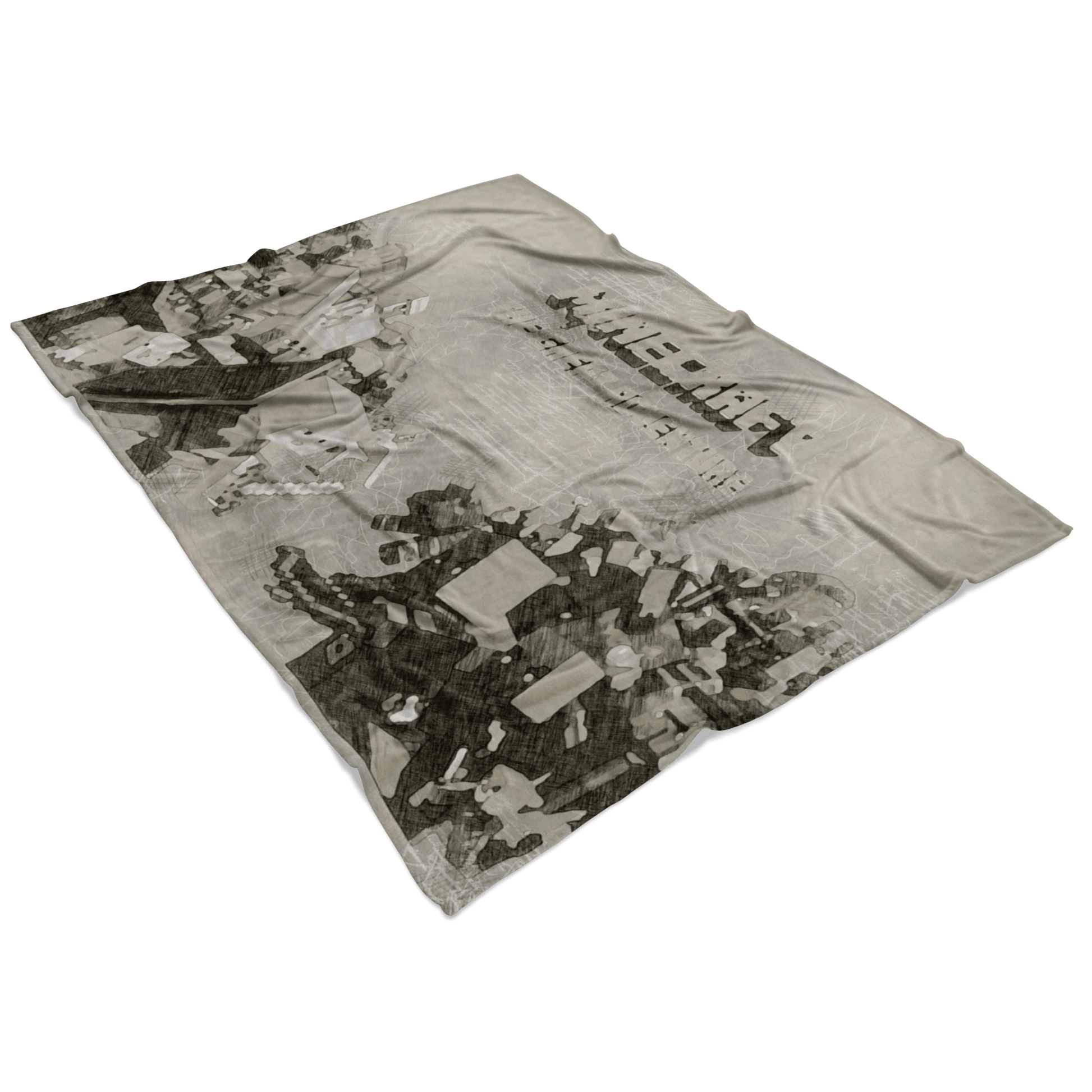 Minecraft Fleece Blanket Minecraft War Leonardo Grey Blanket - Lusy Store