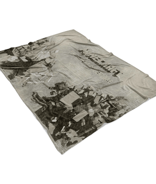 Minecraft Fleece Blanket Minecraft War Leonardo Grey Blanket - Lusy Store